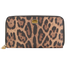 Dolce & Gabbana Leopard Print Long Zip Wallet, &pound;130, Accessories, Brown, Leather, Front view
